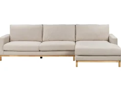 Divano angolare 4 posti SIGGARD Tessuto Beige Lato Sinistro