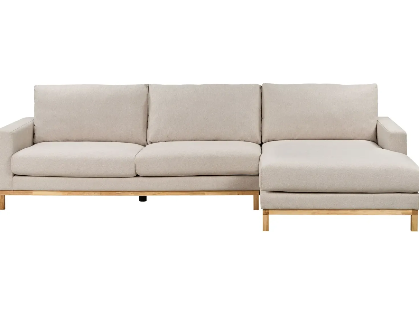 Divano angolare 4 posti SIGGARD Tessuto Beige Lato Sinistro