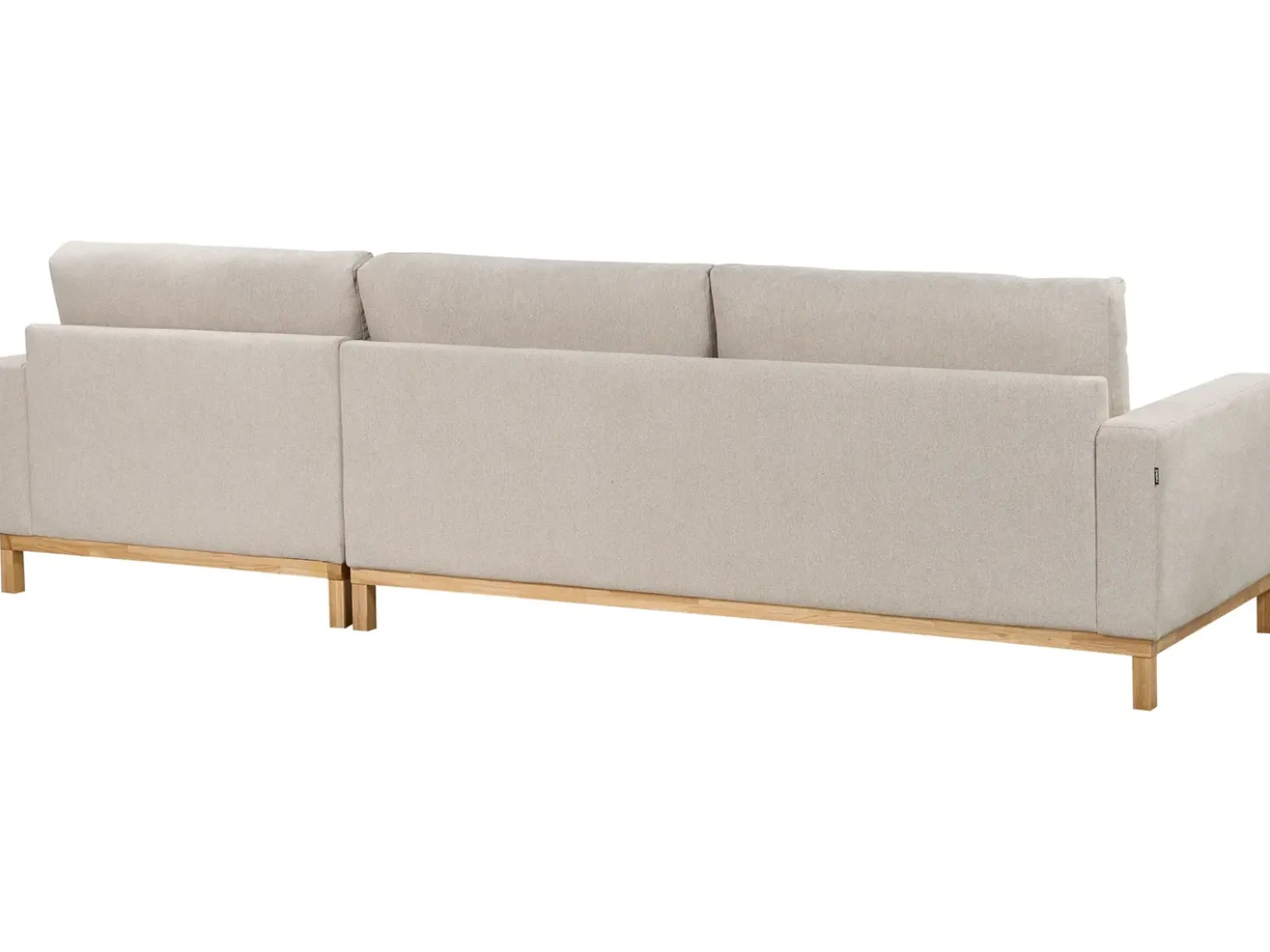 Divano angolare 4 posti SIGGARD Tessuto Beige Lato Sinistro