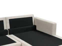 Divano angolare 4 posti SIGGARD Tessuto Beige Lato Sinistro