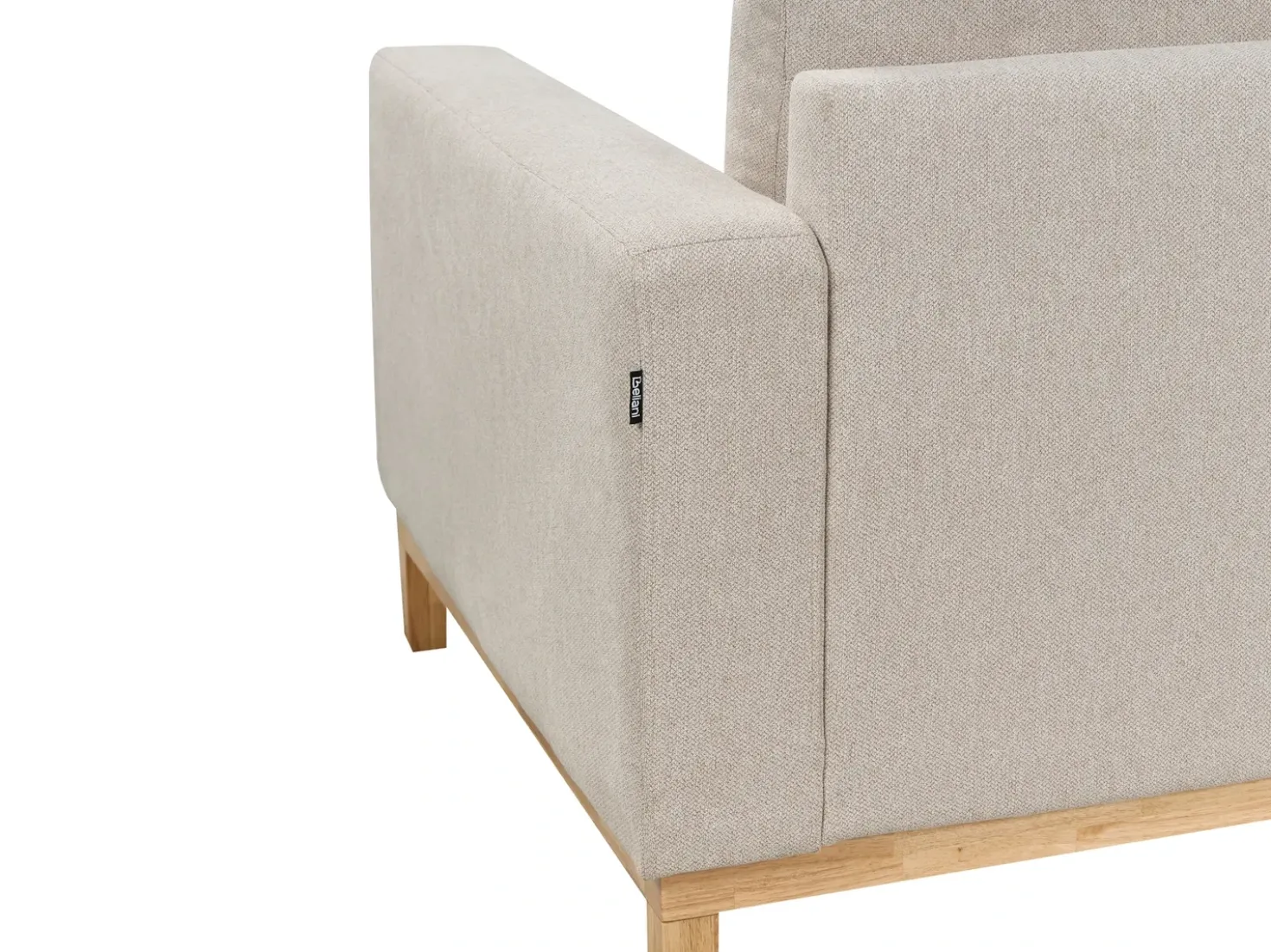 Divano angolare 4 posti SIGGARD Tessuto Beige Lato Sinistro