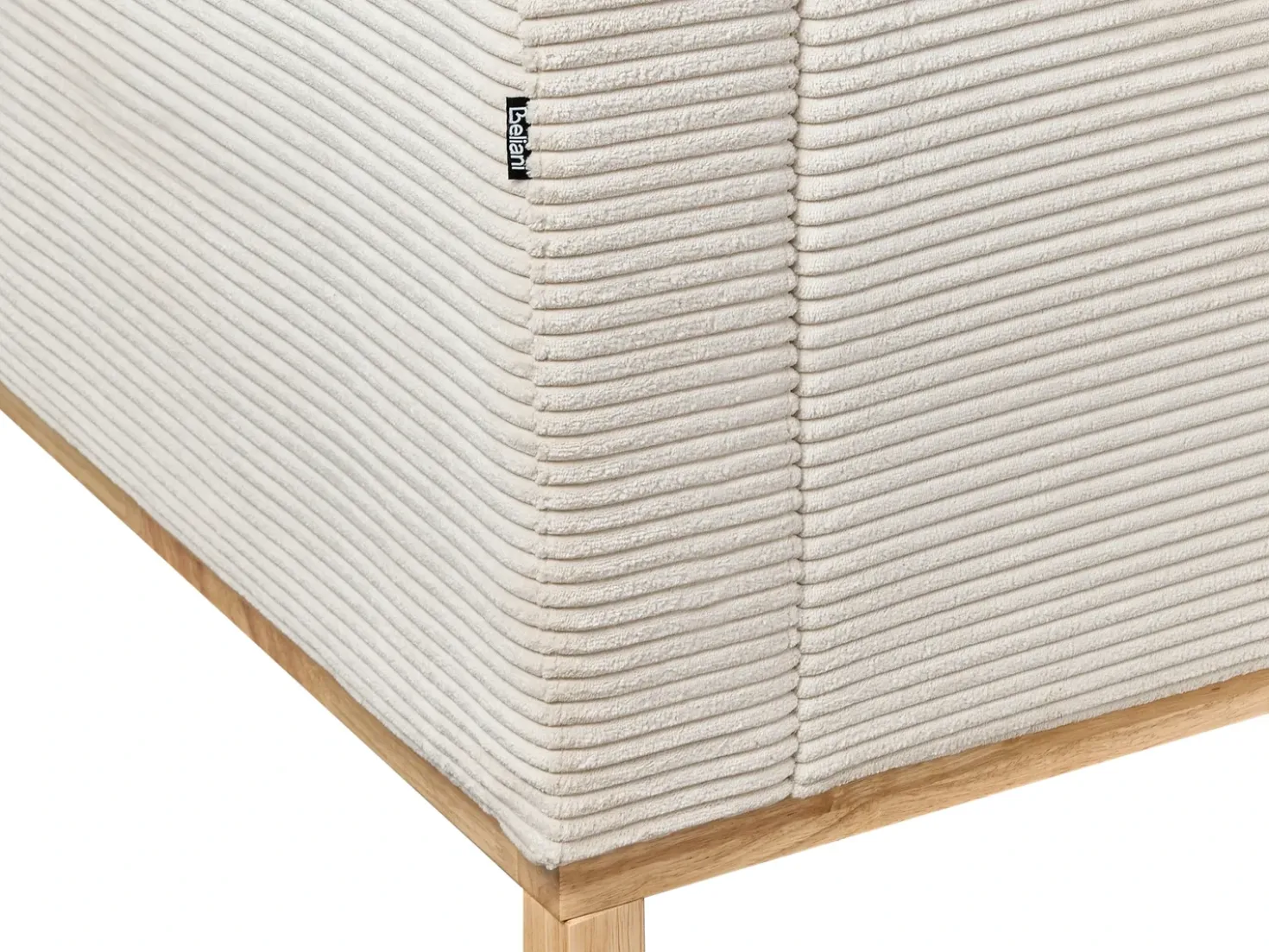 Divano angolare 4 posti SIGGARD II Velluto a coste Beige chiaro Lato destro