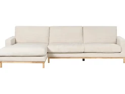 Divano angolare 4 posti SIGGARD II Velluto a coste Beige chiaro Lato destro