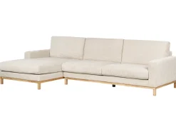 Divano angolare 4 posti SIGGARD II Velluto a coste Beige chiaro Lato destro