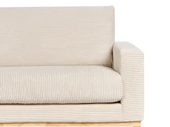 Divano angolare 4 posti SIGGARD II Velluto a coste Beige chiaro Lato destro