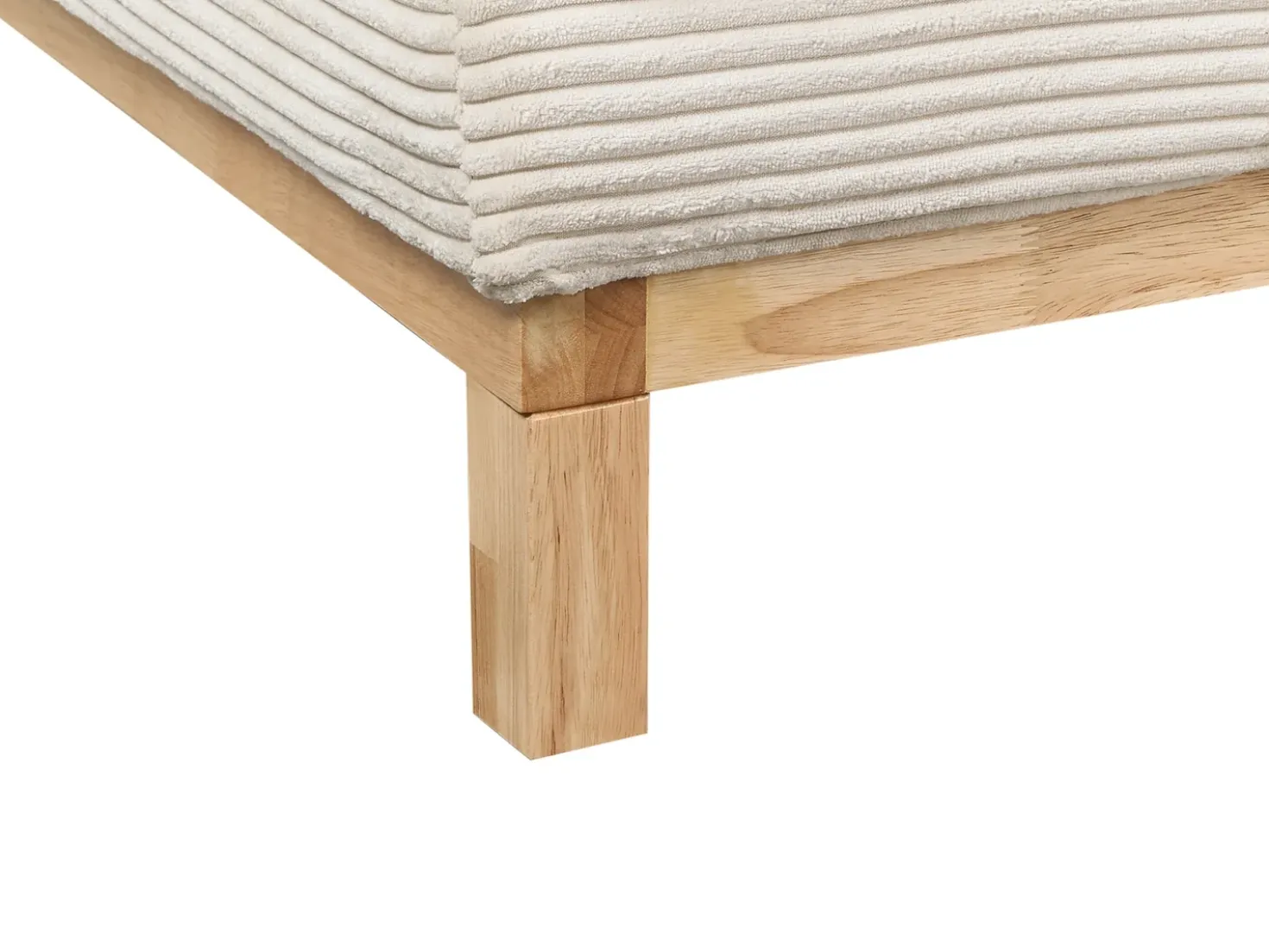 Divano angolare 4 posti SIGGARD II Velluto a coste Beige chiaro Lato destro