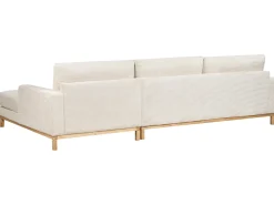 Divano angolare 4 posti SIGGARD Velluto a coste Beige chiaro Lato Sinistro