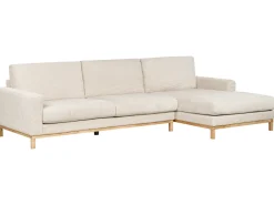 Divano angolare 4 posti SIGGARD Velluto a coste Beige chiaro Lato Sinistro
