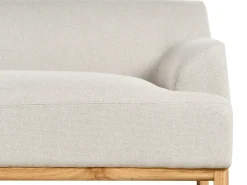 Divano angolare 3 posti SOSJO Tessuto Beige chiaro Lato destro