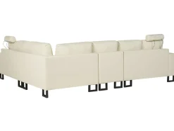 Divano angolare 6 posti STOCKHOLM Pelle naturale Beige chiaro Lato Sinistro
