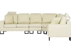 Divano angolare 6 posti STOCKHOLM Pelle naturale Beige chiaro Lato Sinistro