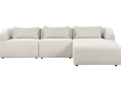 Divano angolare 3 posti SVANSELE Tessuto Beige chiaro Lato Sinistro
