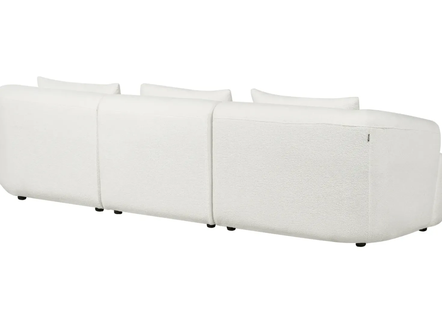 Divano angolare 3 posti SVANSELE Bouclé Bianco sporco Lato Sinistro