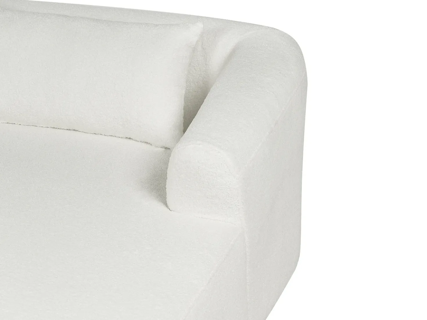 Divano angolare 3 posti SVANSELE Bouclé Bianco sporco Lato Sinistro