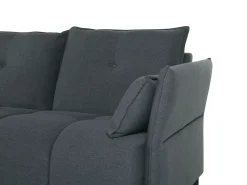 Divano angolare 4 posti TOMRA Tessuto Grigio grafite Lato destro