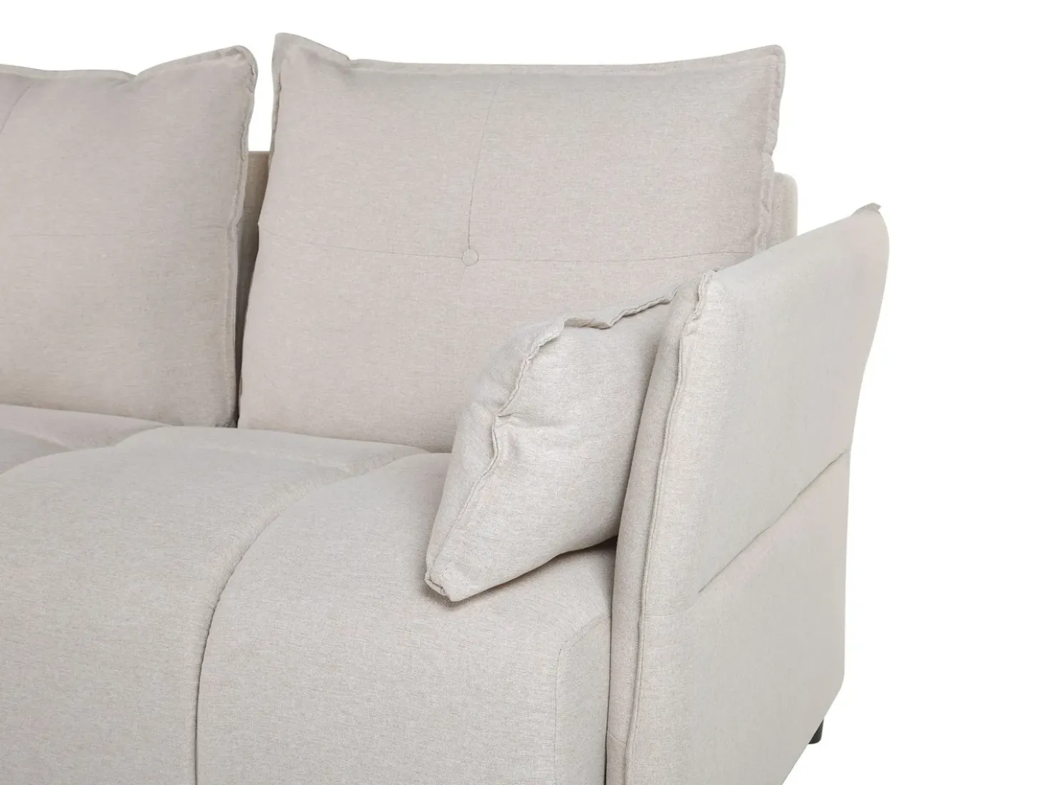 Divano angolare 4 posti TOMRA Tessuto Beige Lato destro