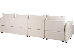 Divano angolare 4 posti TOMRA Tessuto Beige Lato destro