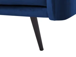 Divano angolare 3 posti VARDE Velluto Blu marino LED Lato destro