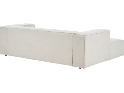 Divano angolare 2 posti VERNON Tessuto Beige chiaro Lato destro