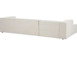 Divano angolare 3 posti VERNON Tessuto Beige chiaro Lato destro