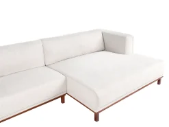 Divano angolare 4 posti VENG Tessuto Beige chiaro Lato Sinistro