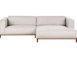 Divano angolare 4 posti VENG Tessuto Beige chiaro Lato Sinistro