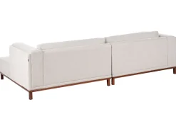 Divano angolare 4 posti VENG Tessuto Beige chiaro Lato Sinistro