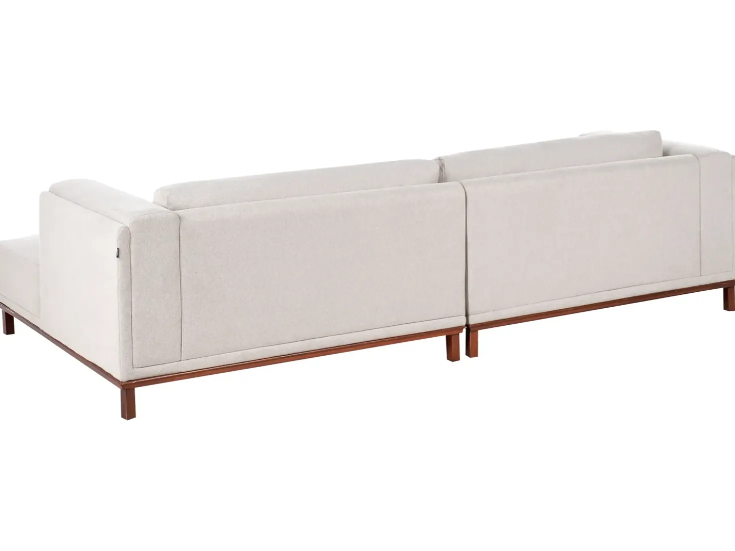 Divano angolare 4 posti VENG Tessuto Beige chiaro Lato Sinistro