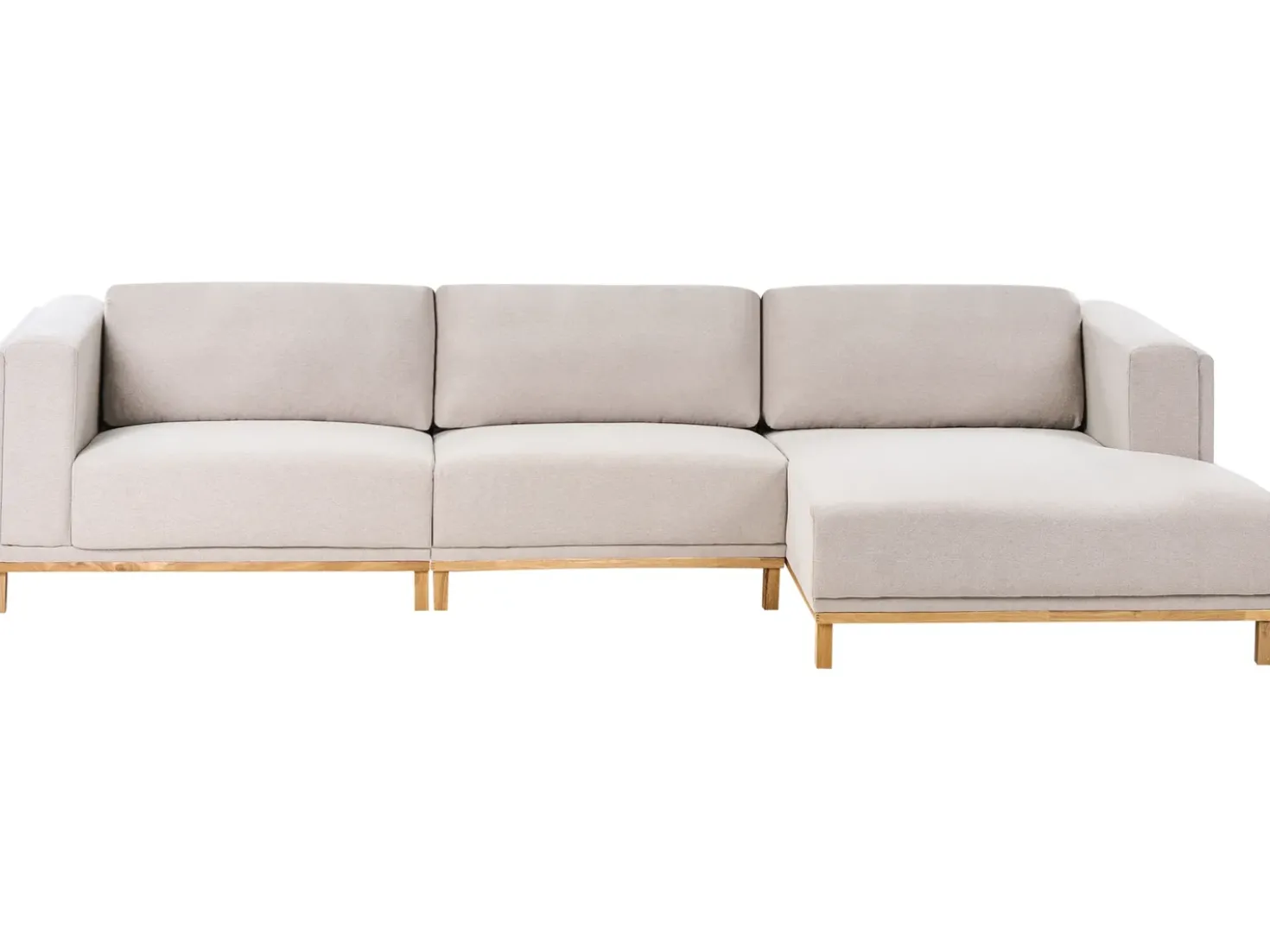 Divano angolare 5 posti VENG Tessuto Beige chiaro Lato Sinistro