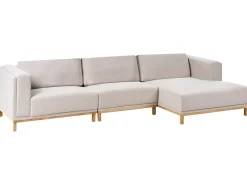 Divano angolare 5 posti VENG Tessuto Beige chiaro Lato Sinistro