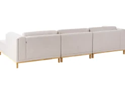 Divano angolare 5 posti VENG Tessuto Beige chiaro Lato Sinistro