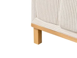 Divano angolare 5 posti VENG Velluto a coste Beige chiaro Lato Sinistro