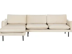 Divano angolare 4 posti VINTERBRO Velluto Beige chiaro Lato destro