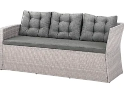 Divano angolare da giardino 8 posti VITERBO Rattan sintetico (PE) Grigio