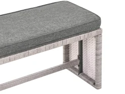 Divano angolare da giardino 8 posti VITERBO Rattan sintetico (PE) Grigio