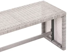 Divano angolare da giardino 8 posti VITERBO Rattan sintetico (PE) Grigio