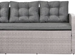 Divano angolare da giardino 8 posti VITERBO Rattan sintetico (PE) Grigio