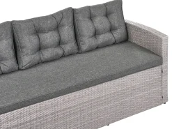 Divano angolare da giardino 8 posti VITERBO Rattan sintetico (PE) Grigio