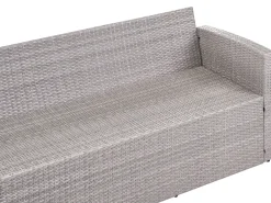Divano angolare da giardino 8 posti VITERBO Rattan sintetico (PE) Grigio