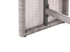 Divano angolare da giardino 8 posti VITERBO Rattan sintetico (PE) Grigio