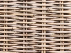 Divano angolare da giardino con pouf 5 posti RINELLA Rattan Grigio