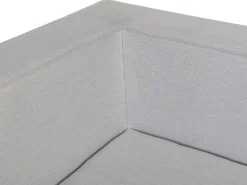 Divano angolare da giardino con pouf 7 posti AREZZO Lato Sinistro Modulare Grigio chiaro