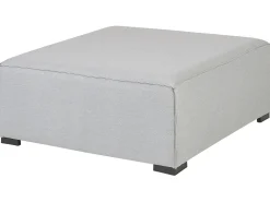 Divano angolare da giardino con pouf 7 posti AREZZO Lato Sinistro Modulare Grigio chiaro