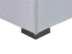 Divano angolare da giardino con pouf 7 posti AREZZO Lato Sinistro Modulare Grigio chiaro