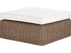 Divano angolare da giardino con pouf 6 posti PALERMO Modulare Rattan sintetico (PE) Marrone