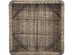Divano angolare da giardino con pouf 6 posti PALERMO Modulare Rattan sintetico (PE) Marrone chiaro