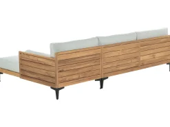 Divano angolare da giardino 4 posti CAVEZZO Lato Sinistro Legno di acacia certificato Grigio