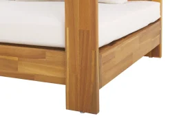 Divano angolare da giardino 5 posti MARETTIMO Lato Sinistro Legno di acacia certificato Marrone