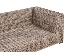 Divano angolare da giardino 3 posti VALLETRI Lato destro Rattan Grigio