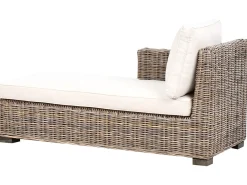 Divano angolare da giardino 3 posti VALLETRI Lato destro Rattan Grigio